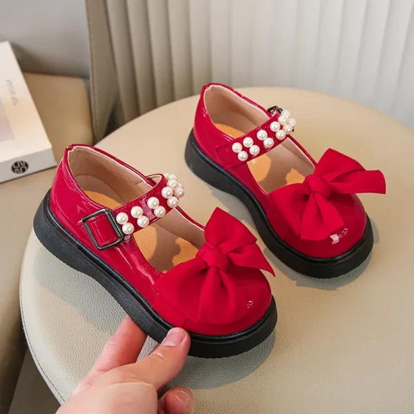 Bow Girls Leather Shoes