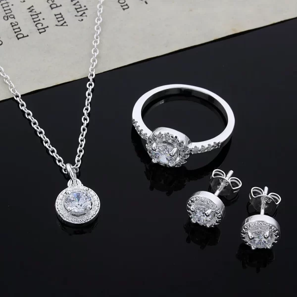 Silver Bridal Jewelry Sets